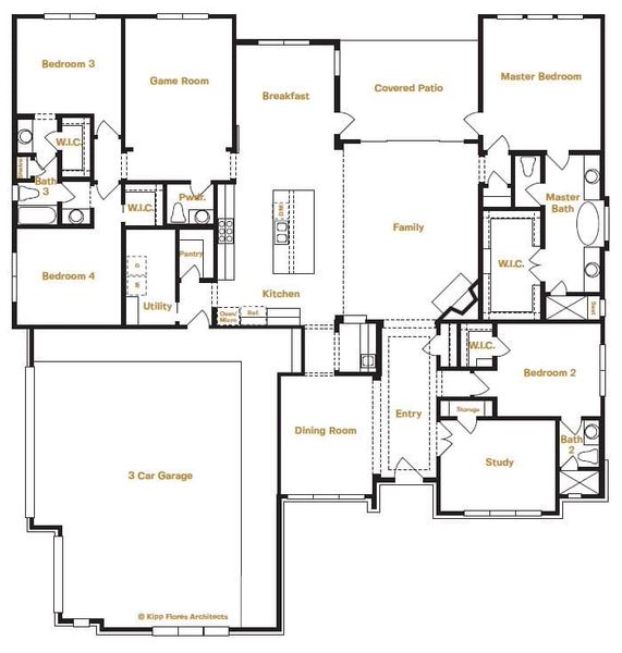 Ashlyn Floor Plan in the Belle Oaks, Bulverde | Sitterle Homes
