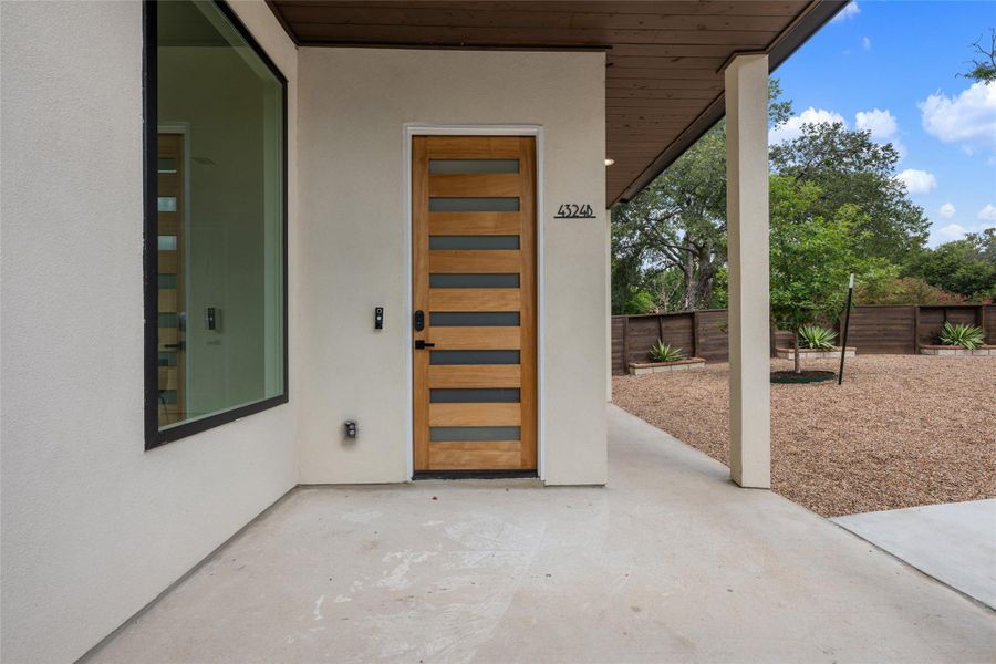 Exterior details and patio area of a home in , Austin (Image 29). Exterior details and patio area of a home in , Austin (Image 29).