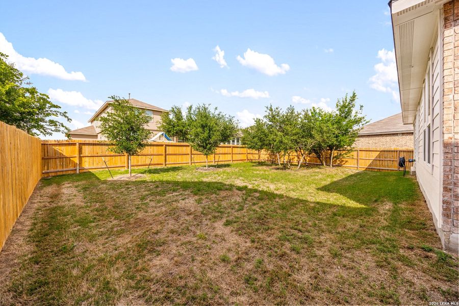 Exterior details and patio area of a home in Riverstone at Westpointe, San Antonio (Image 30).