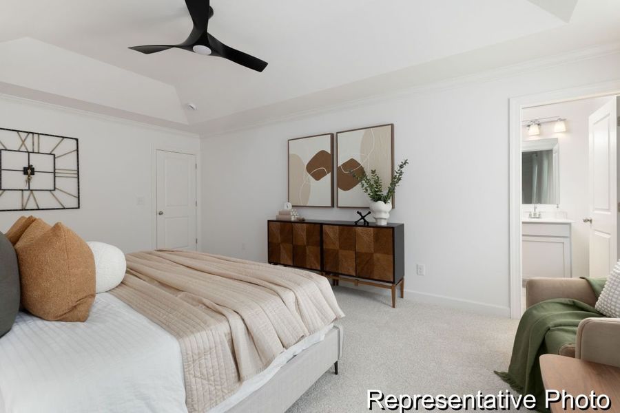 Furnished interior view inside a new home in Morgan Hills, Albemarle (Image 15).