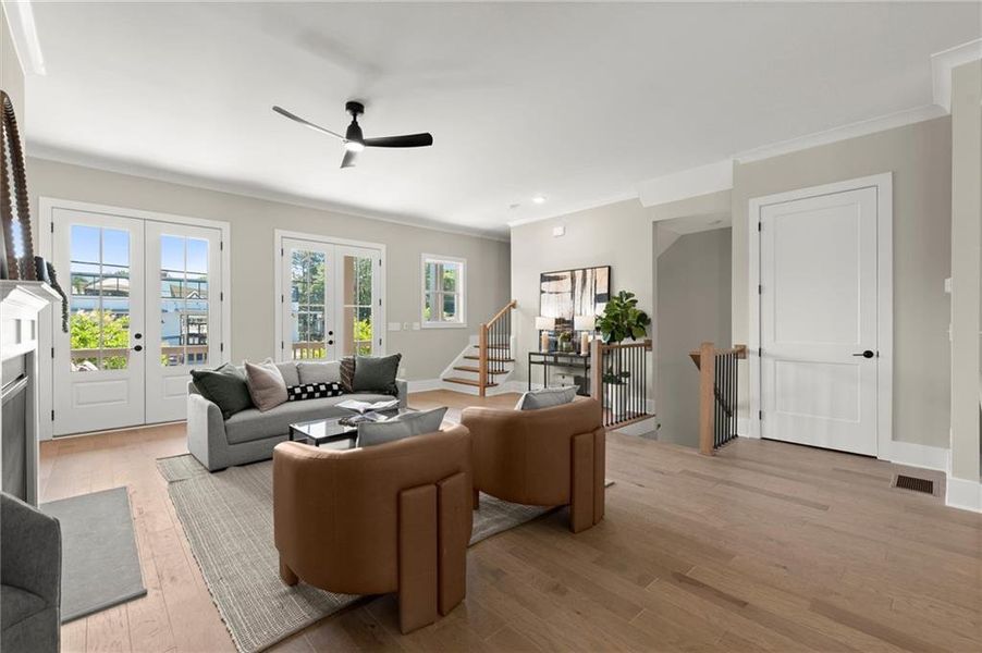 Furnished interior view inside a new home in West Town, Atlanta (Image 40). Furnished interior view inside a new home in West Town, Atlanta (Image 40).