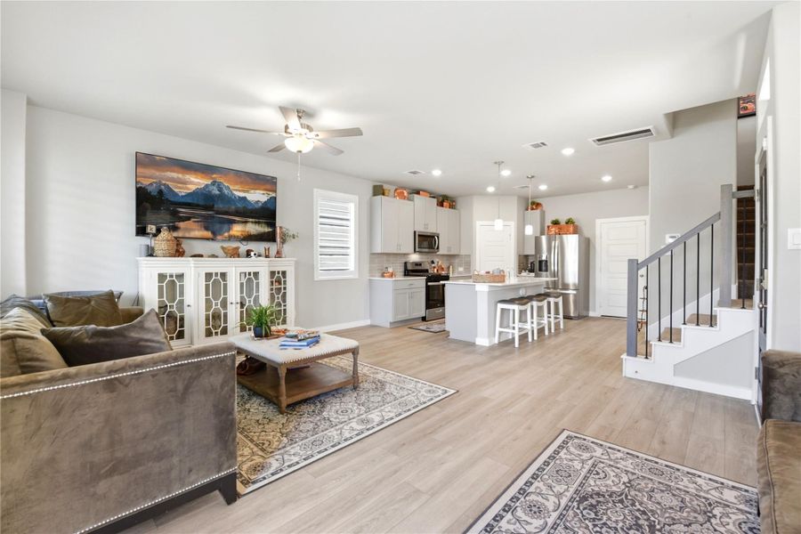 Furnished interior view inside a new home in Dunvale Village - Townhome Collection, Houston (Image 19).