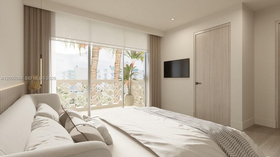 Furnished interior view inside a new home in , Miami Beach (Image 14).