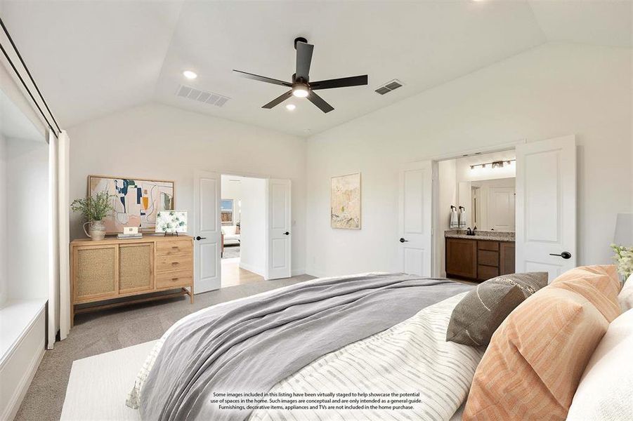 Furnished interior view inside a new home in Stone River Glen 50s, Royse City (Image 13).