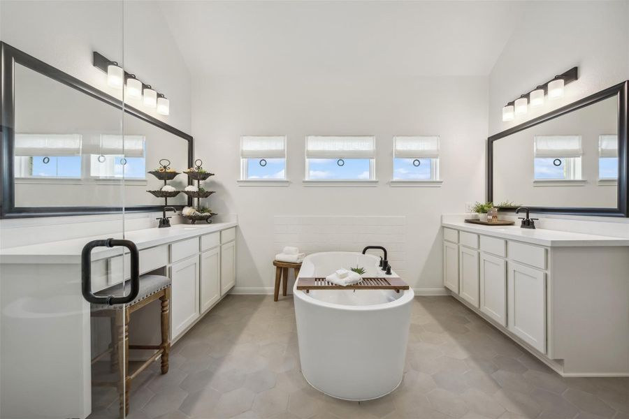 Spa-like primary bath (*Photo not of actual home and used for illustration purposes only.) Spa-like primary bath (*Photo not of actual home and used for illustration purposes only.)