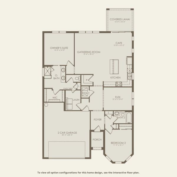 2D floor plan layout for the Prosperity by DiVosta in Talon Preserve on Palmer Ranch, Nokomis, FL (Image 4).