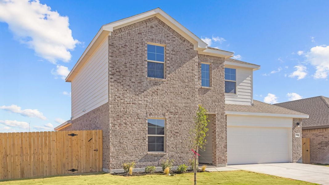 Representative exterior photo of a completed home built from the NAPLES by D.R. Horton in Homestead at Parks Bell Ranch, Odessa, TX (Image 3).