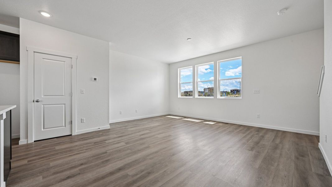 Furnished interior view inside a new home in Windler Townhomes, Aurora (Image 13). Furnished interior view inside a new home in Windler Townhomes, Aurora (Image 13).