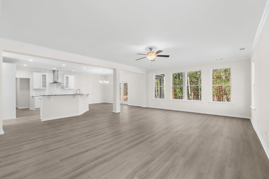 Representative unfurnished interior of a home built from the The Gwinnett by Smith Family Homes in Settlers Hammock, Kingsland (Image 16).