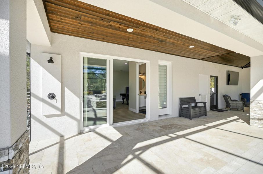 Exterior details and patio area of a home in , Palm Coast (Image 41). Exterior details and patio area of a home in , Palm Coast (Image 41).