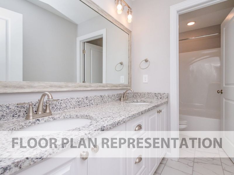 Secondary Bathroom Floorplan Representation Photo | The Fairport II Plan