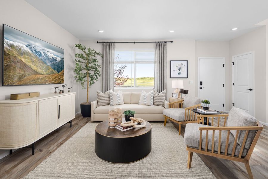 Representative furnished interior of a home built from the 2212 by Risewell Homes in Windler, Aurora (Image 5).