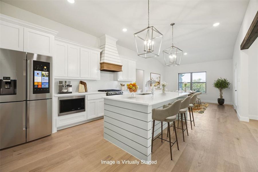 Furnished interior view inside a new home in The Reserve At Brock, Weatherford (Image 12).
