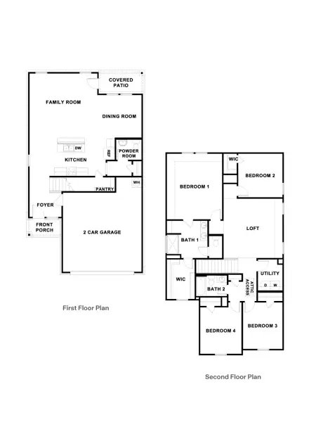 2D floor plan layout of this home in Bar W Ranch, Leander, TX (Image 5).
