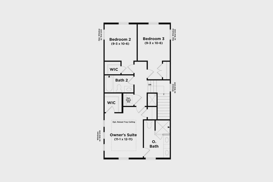 2D floor plan layout for the Seaton - Dual Primary Suite by DRB Homes in Barrett Pointe, Kennesaw, GA (Image 22).