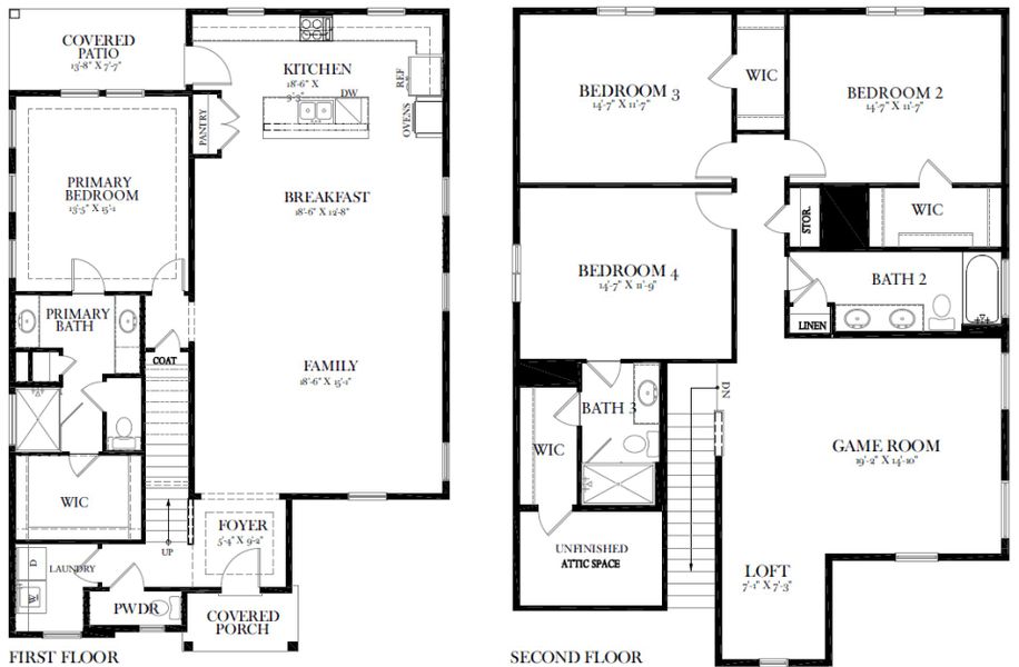 2D floor plan layout for the Independence by Pacesetter Homes in Easton Park, Austin, TX (Image 3). 2D floor plan layout for the Independence by Pacesetter Homes in Easton Park, Austin, TX (Image 3).