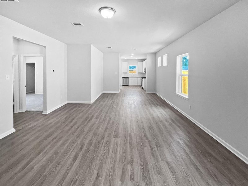 The Blue Jay II- Family Room. Home under construction, photo used for illustrative purposes only, colors and options will vary.