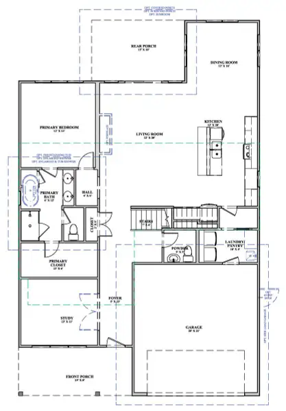 2D floor plan layout for the The Berkeley by New Leaf Builders in Riverlights, Wilmington, NC (Image 3). 2D floor plan layout for the The Berkeley by New Leaf Builders in Riverlights, Wilmington, NC (Image 3).