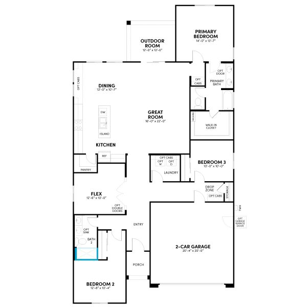 2D floor plan layout for the Lantana Phase 5a by Brookfield Residential in Highland Ridge at Alamar, Avondale, AZ (Image 18). 2D floor plan layout for the Lantana Phase 5a by Brookfield Residential in Highland Ridge at Alamar, Avondale, AZ (Image 18).