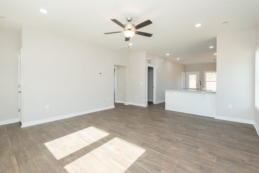 Representative unfurnished interior of a home built from the Dogwood by Foundation Home Builders LLC in Ambergate II, Rocky Mount (Image 12). Representative unfurnished interior of a home built from the Dogwood by Foundation Home Builders LLC in Ambergate II, Rocky Mount (Image 12).