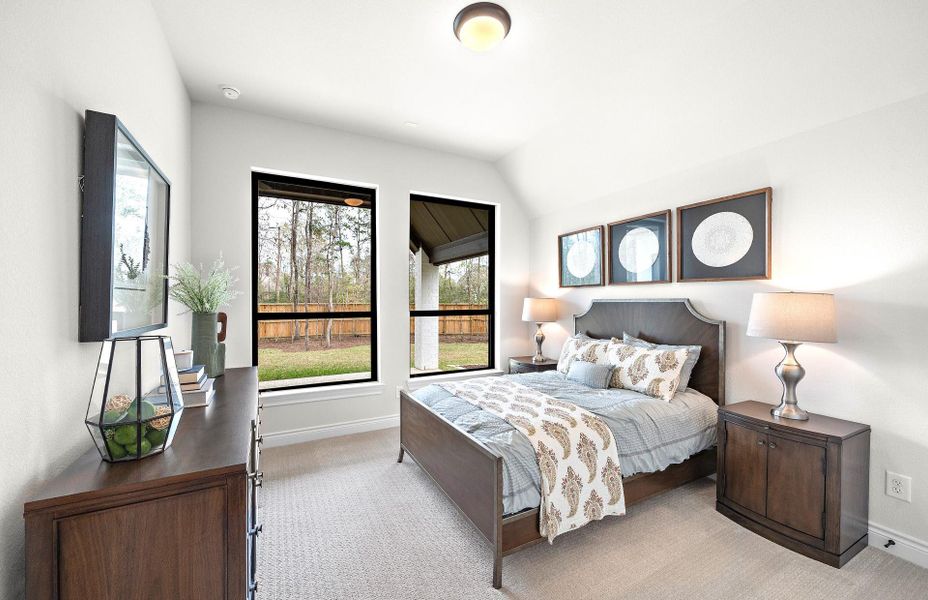 Furnished interior view inside a new home in The Woodlands Hills 65′, Willis (Image 29).