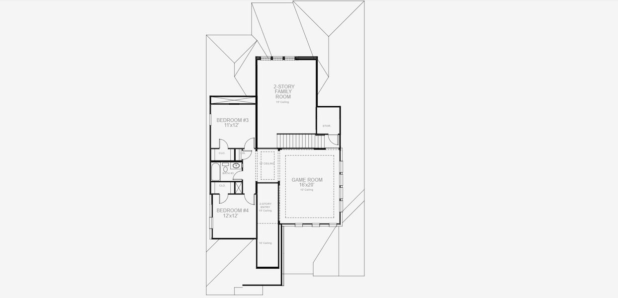 2D floor plan layout for the 2942H by Perry Homes in Briggs Ranch 50', San Antonio, TX (Image 5). 2D floor plan layout for the 2942H by Perry Homes in Briggs Ranch 50', San Antonio, TX (Image 5).