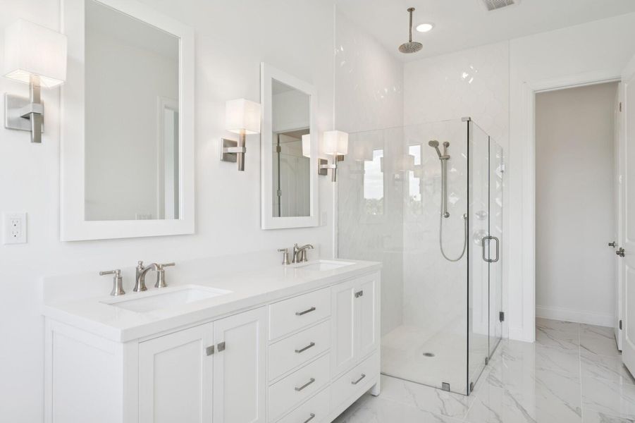 Furnished interior view inside a new home in Salerno Reserve - Single Family, Stuart (Image 39). Furnished interior view inside a new home in Salerno Reserve - Single Family, Stuart (Image 39).