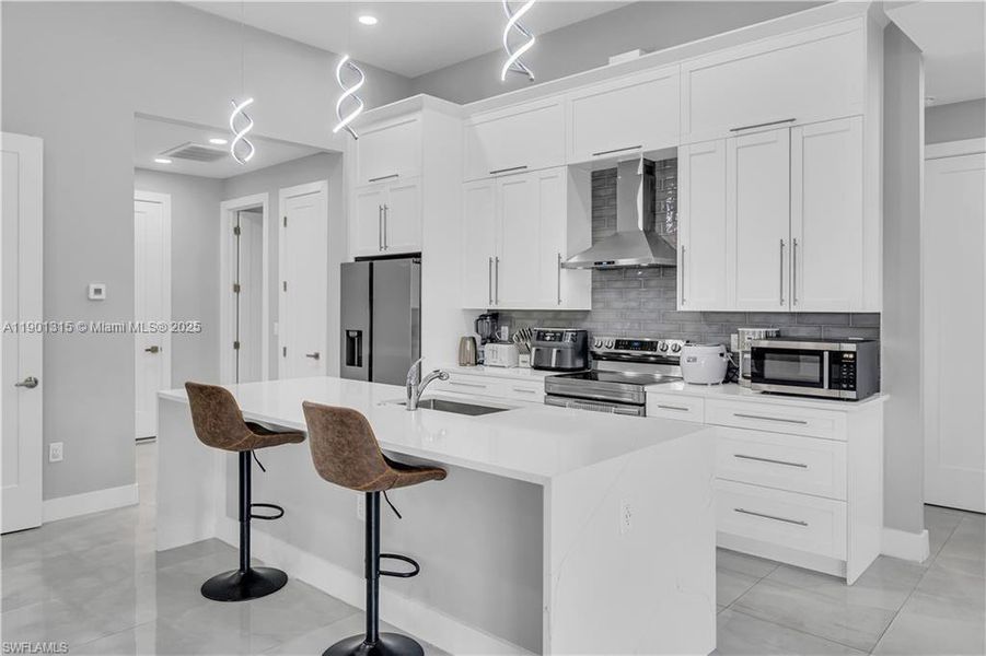 Furnished interior view inside a new home in , Cape Coral (Image 8). Furnished interior view inside a new home in , Cape Coral (Image 8).