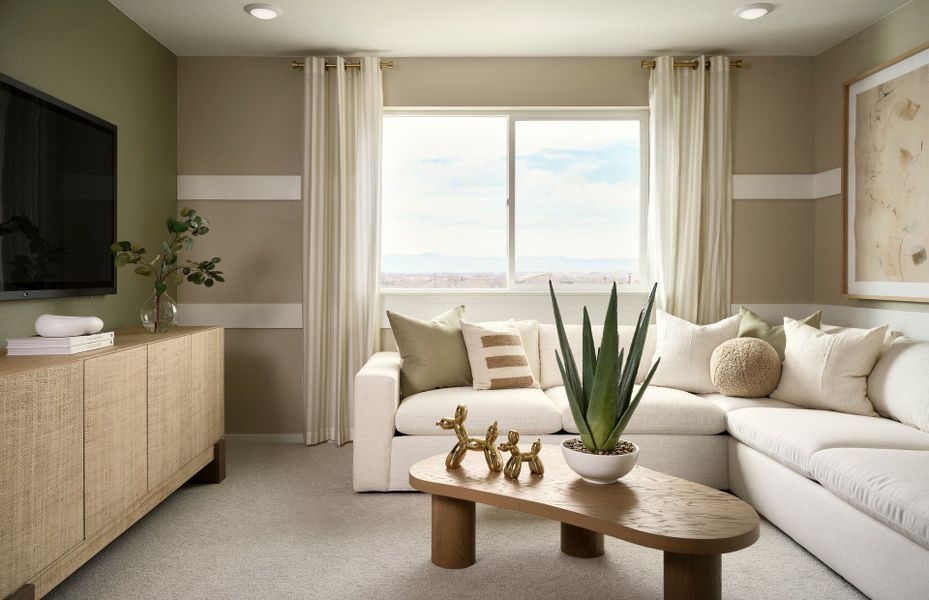 Representative furnished interior of a home built from the Boardwalk by Pulte Homes in Cordovan, Longmont (Image 6).