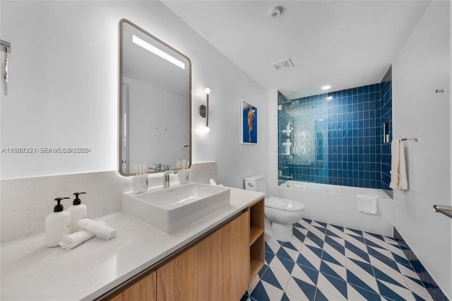 Furnished interior view inside a new home in , Miami (Image 9).