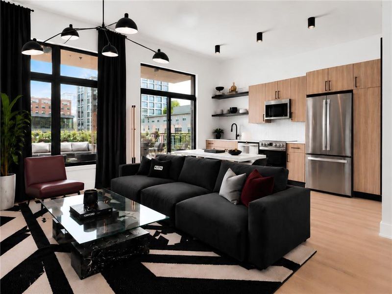 Furnished interior view inside a new home in , Atlanta (Image 20).