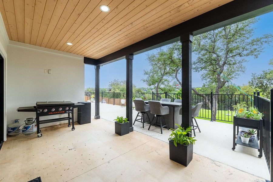 Exterior details and patio area of a home in , Belton (Image 26).