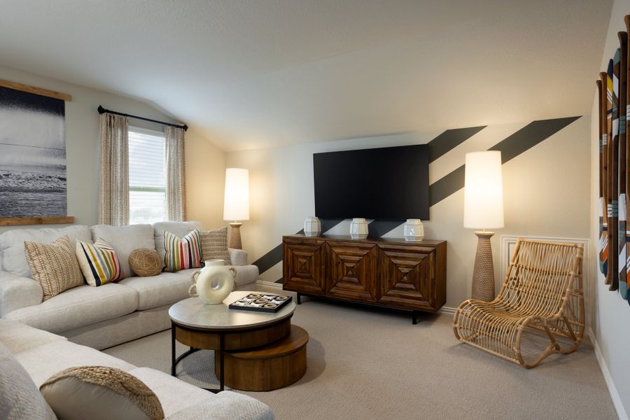 Furnished interior view inside a new home in Eastridge - Spring Series, McKinney (Image 7). Furnished interior view inside a new home in Eastridge - Spring Series, McKinney (Image 7).