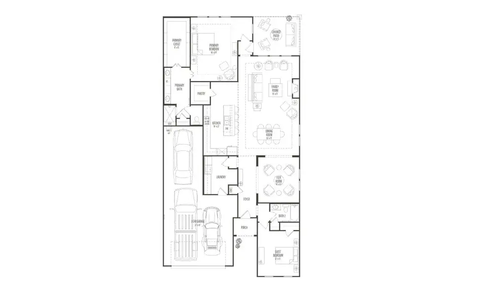 2D floor plan layout for the Carmina by Ladera Texas in Ladera Wylie, Wylie, TX (Image 3). 2D floor plan layout for the Carmina by Ladera Texas in Ladera Wylie, Wylie, TX (Image 3).