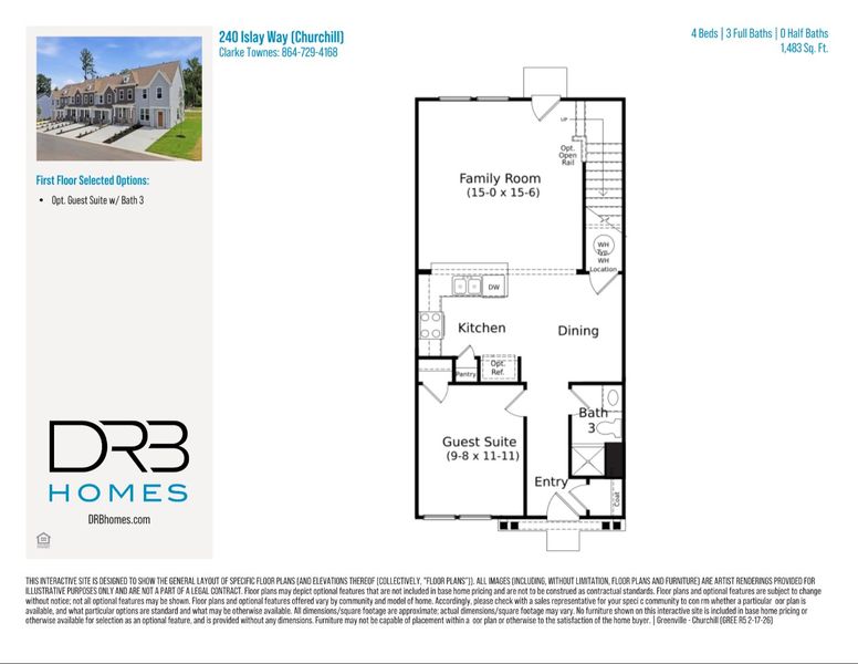 2D floor plan layout of this home in Clarke Townes, Anderson, SC (Image 5). 2D floor plan layout of this home in Clarke Townes, Anderson, SC (Image 5).