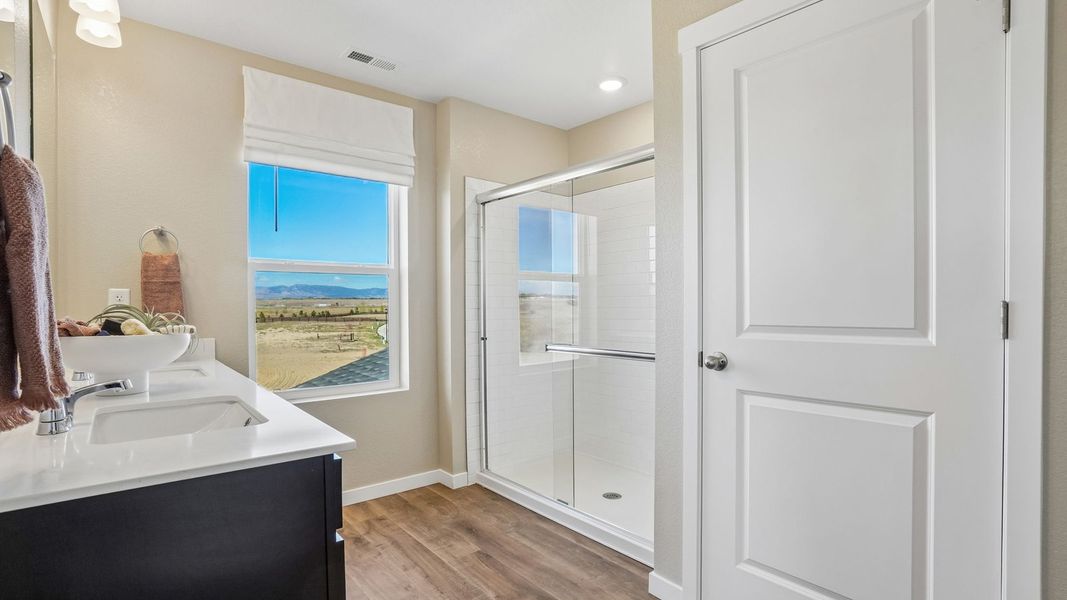 Furnished interior view inside a new home in Fossil Creek Ranch, Windsor (Image 15).