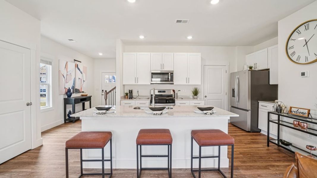 Furnished interior view inside a new home in The Hideaway at Fox Meadows, Bluff City (Image 8).