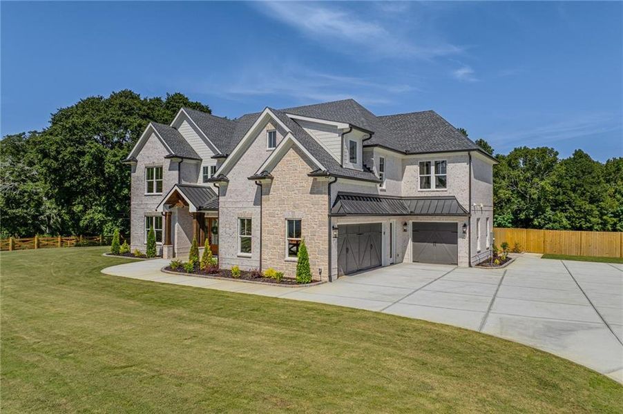 Front exterior of a new home in , Dacula, GA, highlighting curb appeal (Image 30).