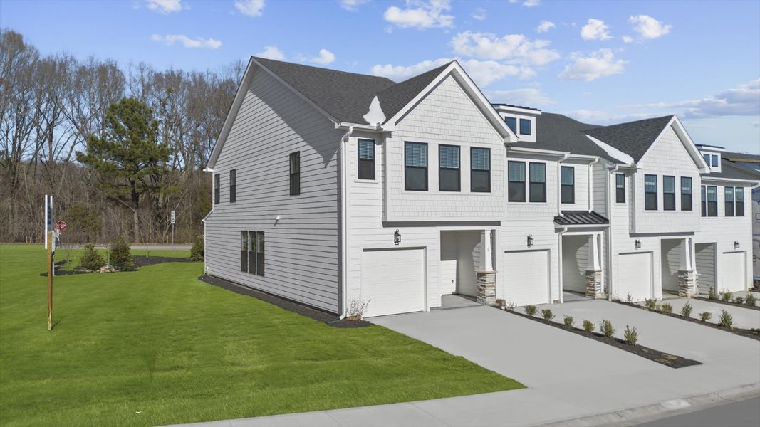 Superior exterior design with modern details and established charm