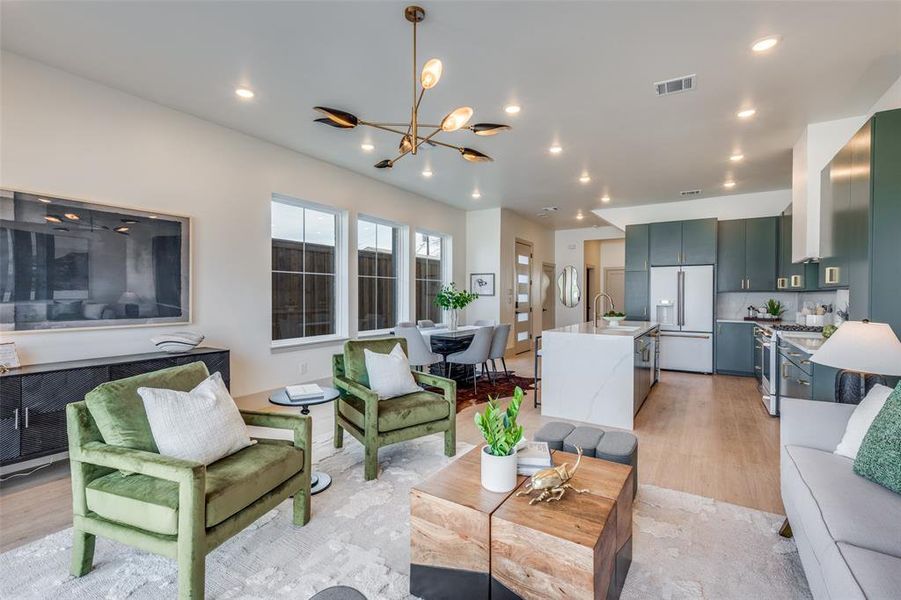 Furnished interior view inside a new home in , Fort Worth (Image 4). Furnished interior view inside a new home in , Fort Worth (Image 4).