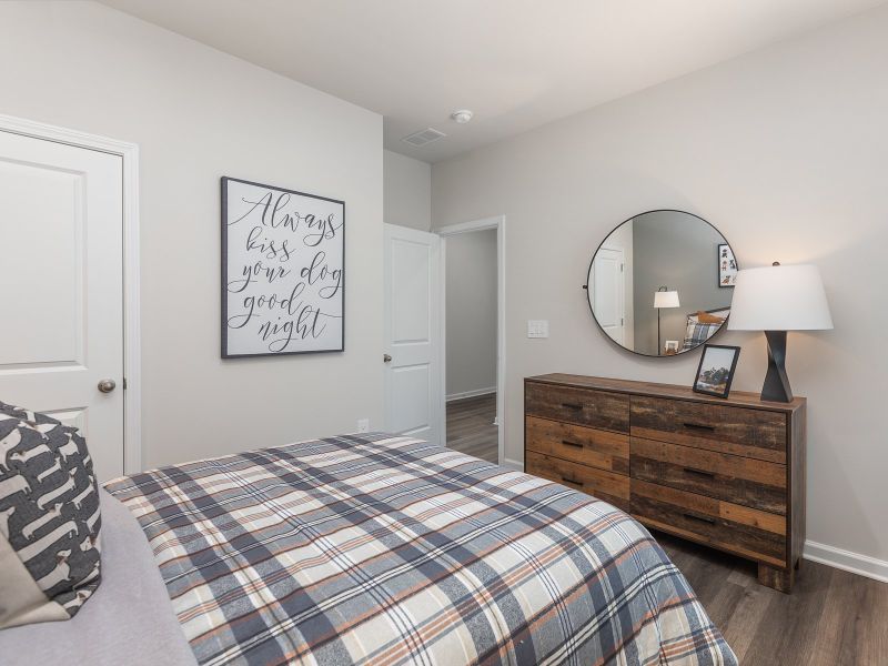 Secondary bedroom in the Chandler floorplan at a Meritage Homes community in Angier, NC.