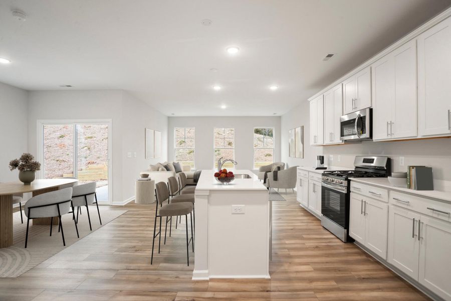 Furnished interior view inside a new home in Chandler Ridge, McLeansville (Image 7). Furnished interior view inside a new home in Chandler Ridge, McLeansville (Image 7).
