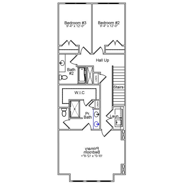 2D floor plan layout of this home in Edwards Station, Taylors, SC (Image 4).