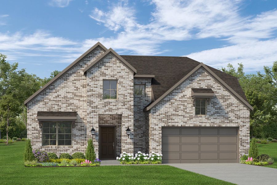 Front exterior of a home in the Sundance Cove - Paintbrush Collection community, located in Crosby, TX (Image 5).