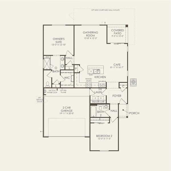 2D floor plan layout for the Audrey by Del Webb in Sun City Festival, Buckeye, AZ (Image 3). 2D floor plan layout for the Audrey by Del Webb in Sun City Festival, Buckeye, AZ (Image 3).
