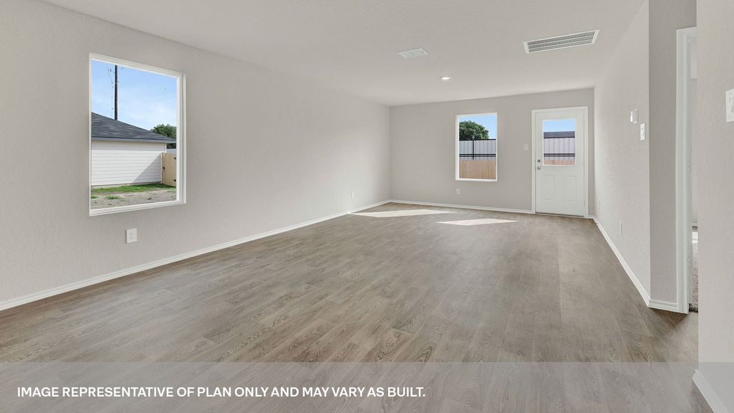 Representative unfurnished interior of a home built from the The Graham by D.R. Horton in Spring Valley, New Braunfels (Image 13). Representative unfurnished interior of a home built from the The Graham by D.R. Horton in Spring Valley, New Braunfels (Image 13).