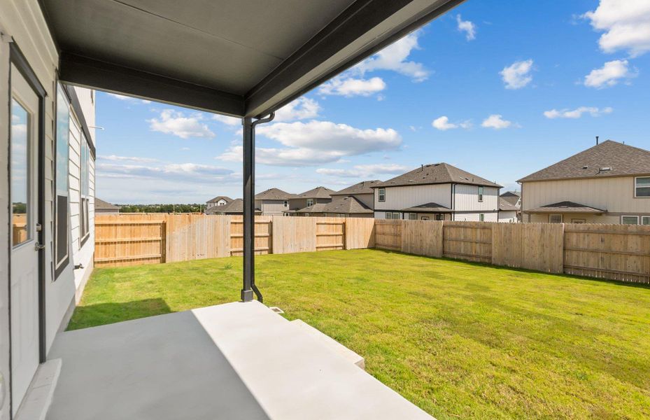 Exterior details and patio area of a home in Patterson Ranch, Georgetown (Image 3). Exterior details and patio area of a home in Patterson Ranch, Georgetown (Image 3).