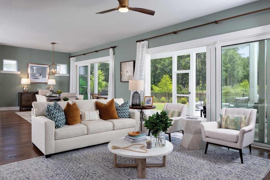 Furnished interior view inside a new home in Point Hope - Village Collection, Charleston (Image 16).
