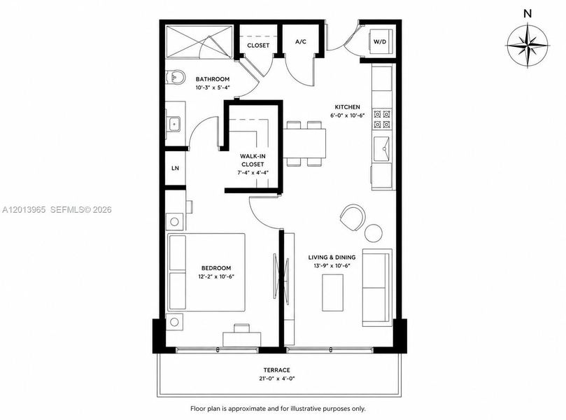 2D floor plan layout of this home in , Miami, FL (Image 5).