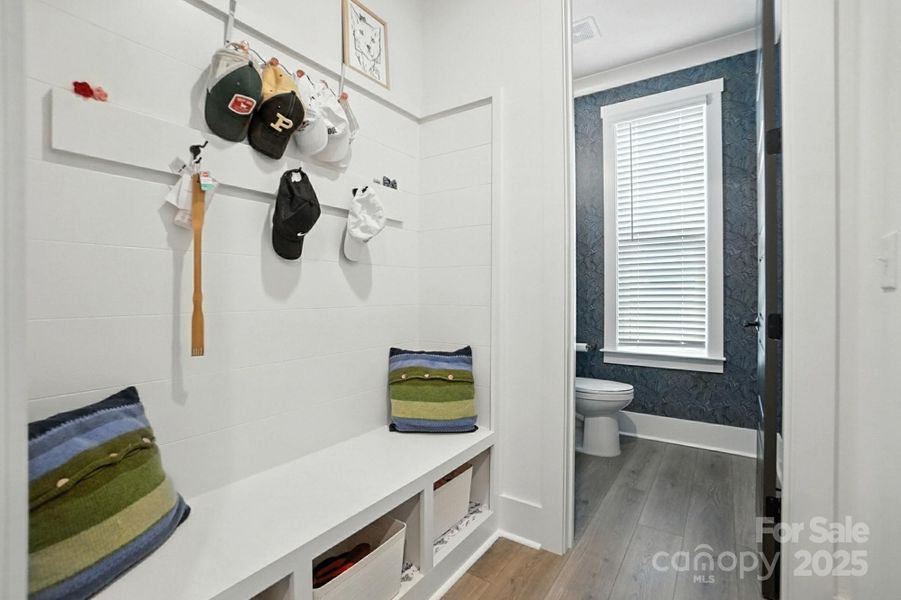 Downstairs Half Bath and foyer